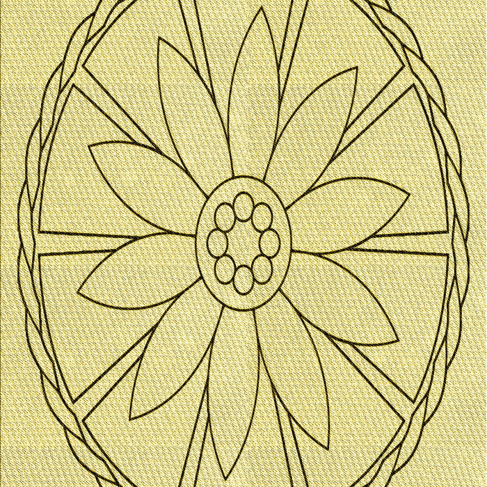 Patterned Sun Yellow Rug, pat1868yw