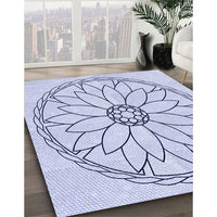 Patterned Lavender Blue Rug, pat1869blu