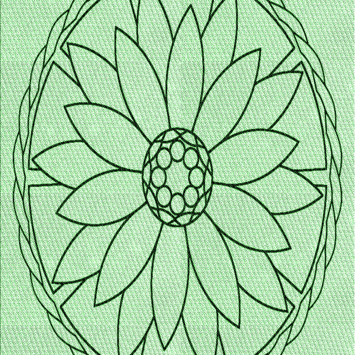 Patterned Mint Green Rug, pat1869grn