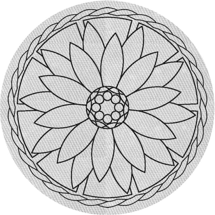 Square Patterned Platinum Gray Rug, pat1869gry