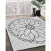 Machine Washable Transitional Platinum Gray Rug in a Family Room, wshpat1869gry