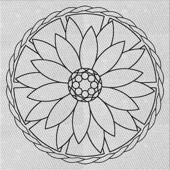 Round Patterned Platinum Gray Rug, pat1869gry