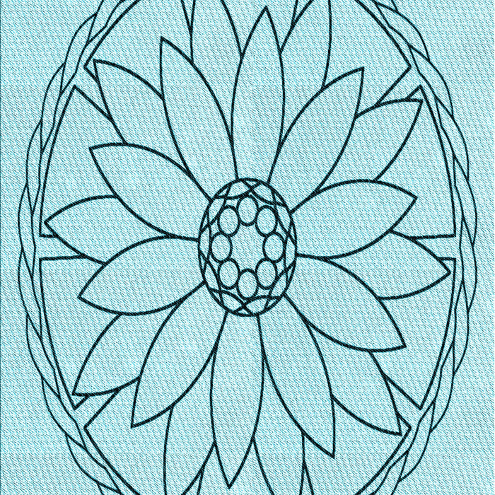 Machine Washable Transitional Electric Blue Rug, wshpat1869lblu