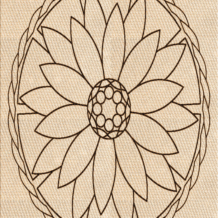 Patterned Peru Brown Rug, pat1869org