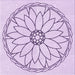 Round Patterned Lilac Purple Rug, pat1869pur
