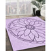 Patterned Lilac Purple Rug in Family Room, pat1869pur