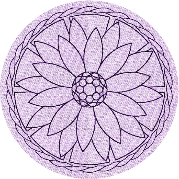 Square Patterned Lilac Purple Rug, pat1869pur