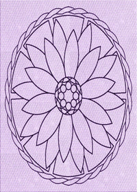 Machine Washable Transitional Lilac Purple Rug, wshpat1869pur