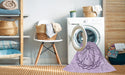 Machine Washable Transitional Lilac Purple Rug in a Washing Machine, wshpat1869pur