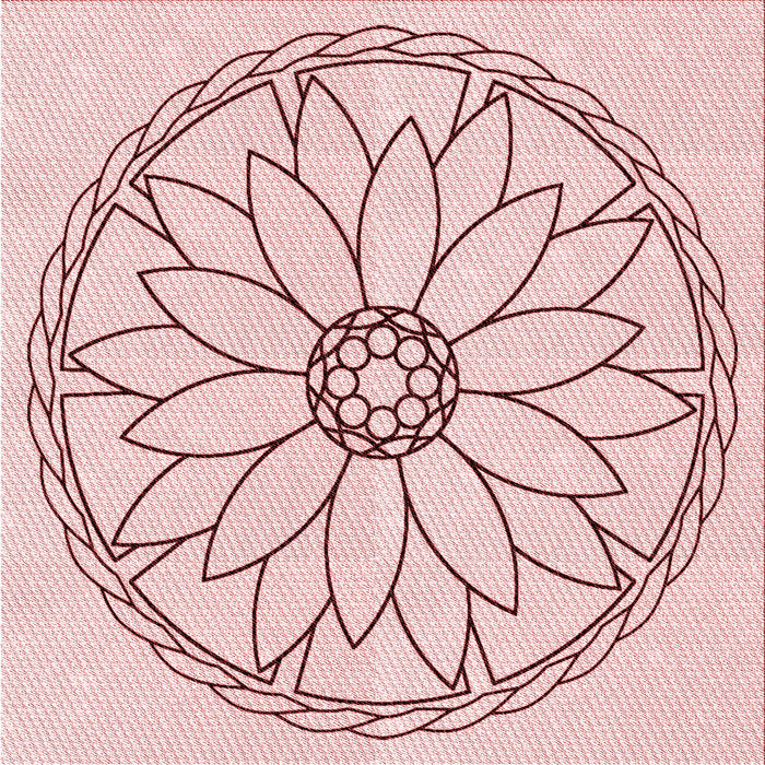 Round Machine Washable Transitional Pink Rug, wshpat1869rd