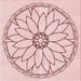 Round Patterned Pink Rug, pat1869rd