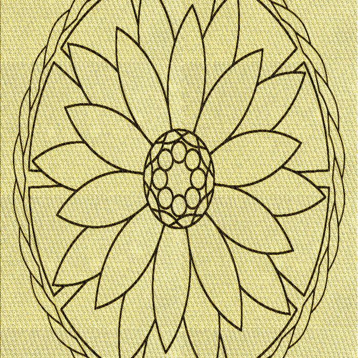 Patterned Sun Yellow Rug, pat1869yw