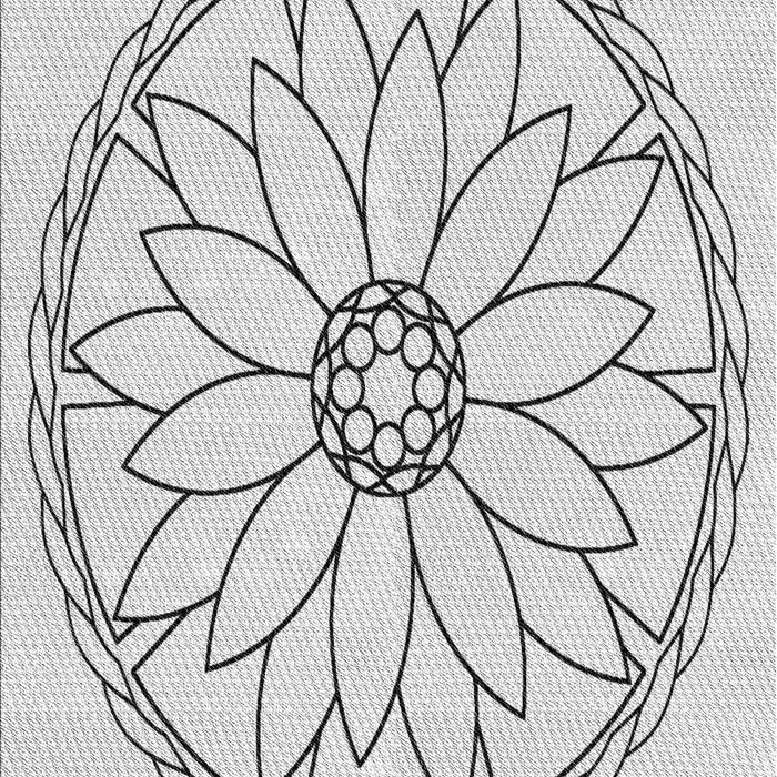 Patterned Off-White Novelty Rug, pat1869