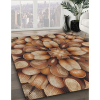 Patterned Sand Brown Novelty Rug, pat186