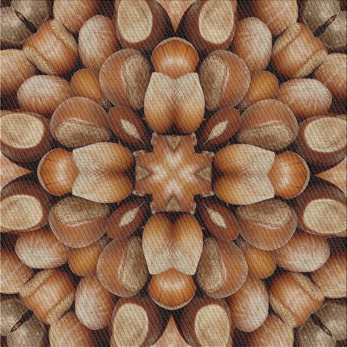 Square Patterned Sand Brown Novelty Rug, pat186