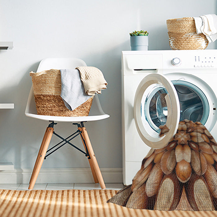 Machine Washable Transitional Sand Brown Rug in a Washing Machine, wshpat186