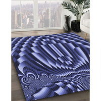 Patterned Blue Rug, pat187blu