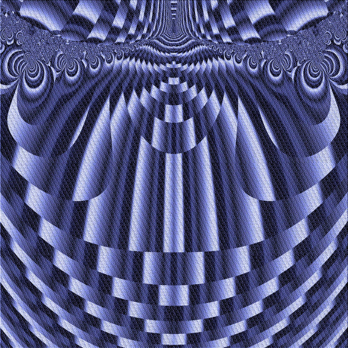 Round Patterned Blue Rug, pat187blu