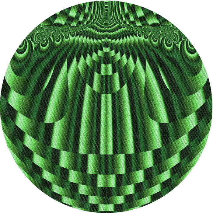 Square Machine Washable Transitional Deep Emerald Green Rug in a Living Room, wshpat187grn