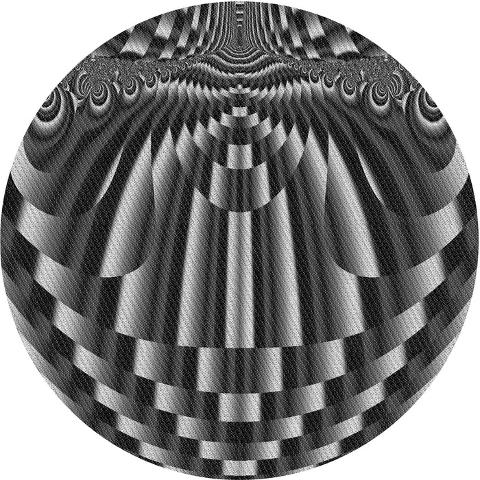 Square Machine Washable Transitional Charcoal Black Rug in a Living Room, wshpat187gry