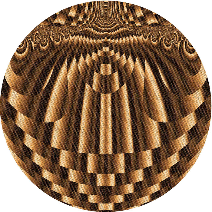 Square Patterned Orange Rug, pat187org