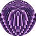 Square Patterned Purple Rug, pat187pur