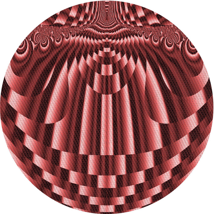 Square Patterned Dark Red Rug, pat187rd