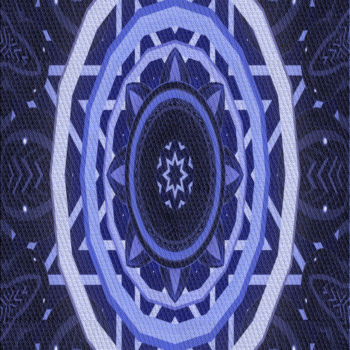 Machine Washable Transitional Medium Slate Blue Rug, wshpat1870blu