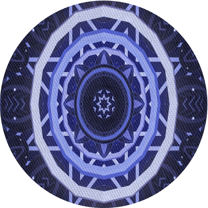 Square Machine Washable Transitional Medium Slate Blue Rug in a Living Room, wshpat1870blu