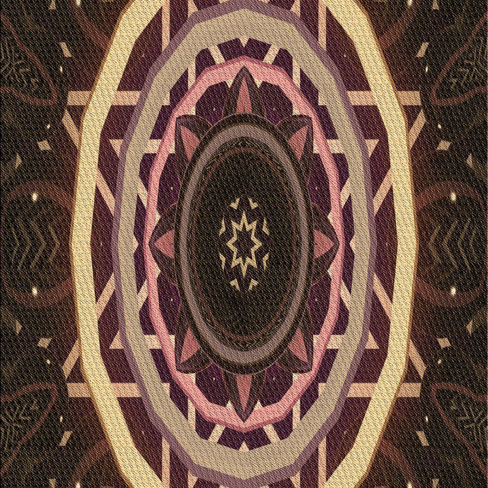 Patterned Black Brown Rug, pat1870brn