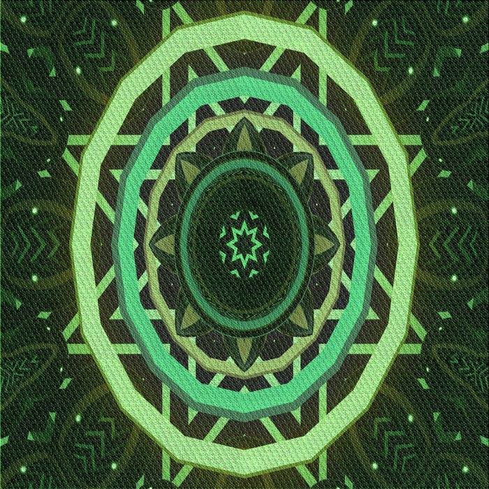 Round Patterned Dark Forest Green Rug, pat1870grn