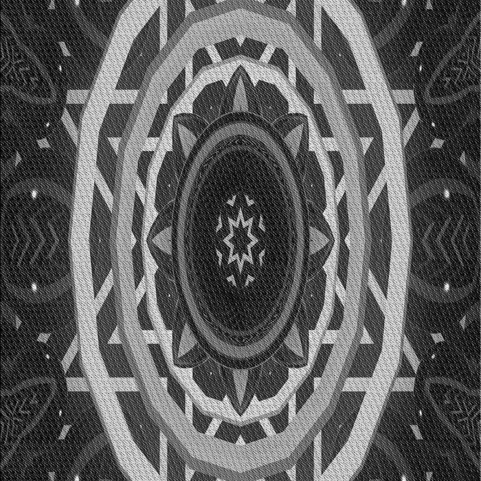 Patterned Charcoal Black Rug, pat1870gry