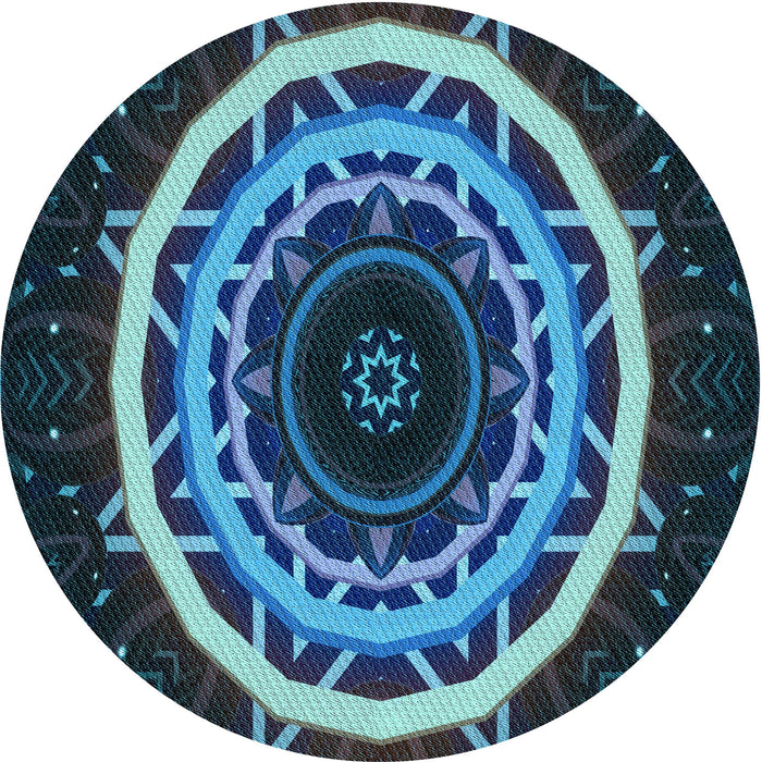 Square Patterned Blue Ivy Blue Rug, pat1870lblu