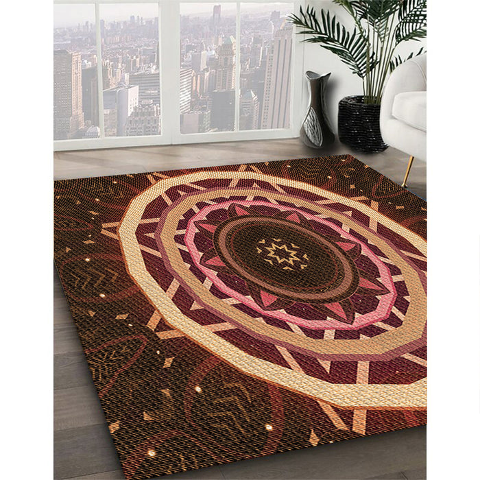 Machine Washable Transitional Red Rug in a Family Room, wshpat1870org