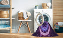 Machine Washable Transitional Indigo Purple Rug in a Washing Machine, wshpat1870pur