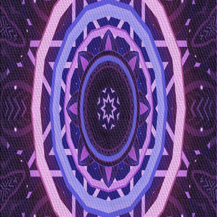 Patterned Indigo Purple Rug, pat1870pur