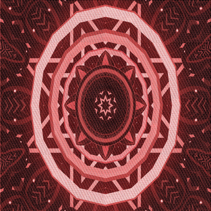 Round Patterned Maroon Red Rug, pat1870rd