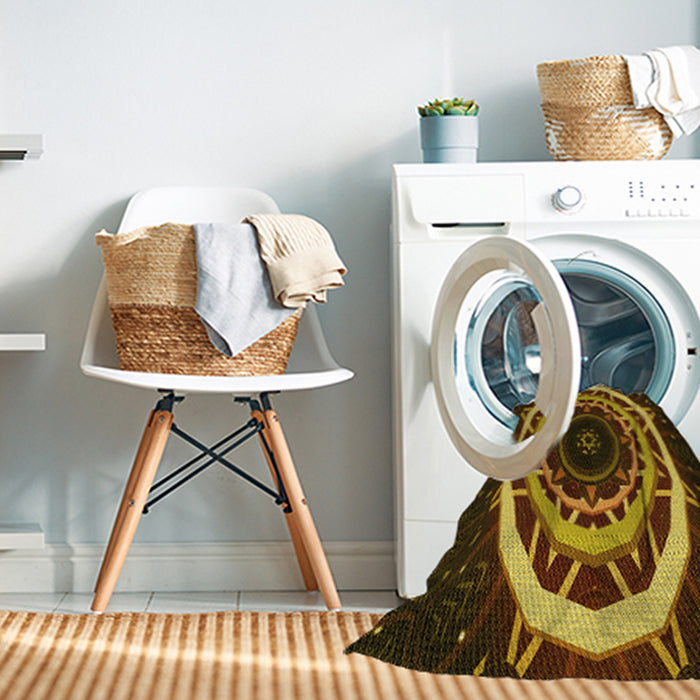 Machine Washable Transitional Night Red Rug in a Washing Machine, wshpat1870yw