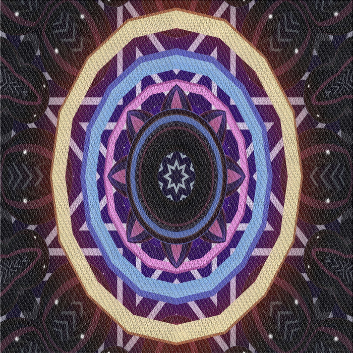 Square Patterned Gunmetal Gray Novelty Rug, pat1870