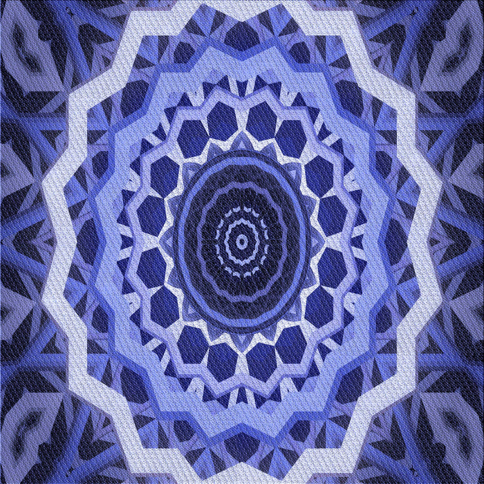 Round Patterned Sky Blue Rug, pat1871blu