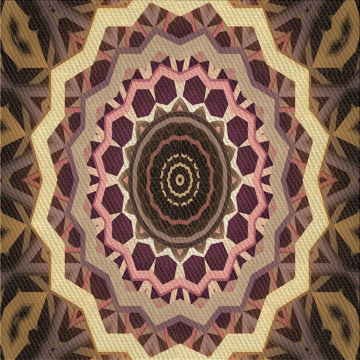 Round Machine Washable Transitional Peru Brown Rug, wshpat1871brn