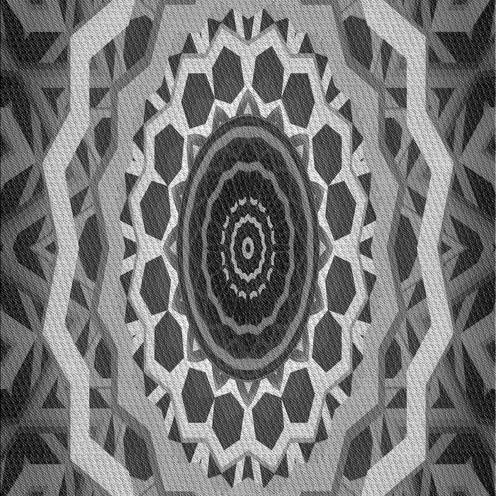 Patterned Black Rug, pat1871gry