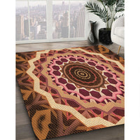 Patterned Orange Rug, pat1871org