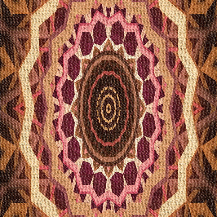 Patterned Orange Rug, pat1871org