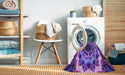 Machine Washable Transitional Purple Rug in a Washing Machine, wshpat1871pur