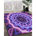 Patterned Purple Rug in Family Room, pat1871pur