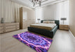 Patterned Purple Rug in a Bedroom, pat1871pur