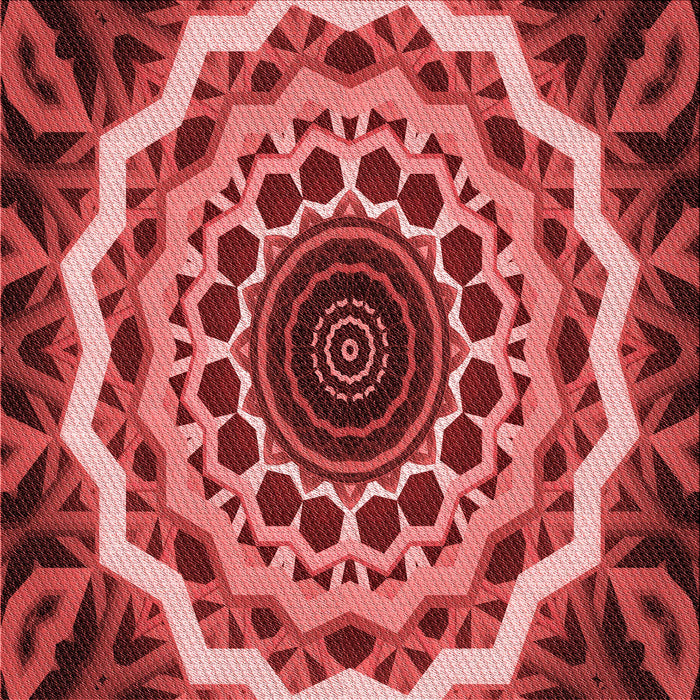 Round Patterned Red Rug, pat1871rd