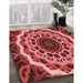 Patterned Red Rug in Family Room, pat1871rd