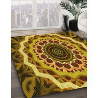 Patterned Red Brown Rug, pat1871yw